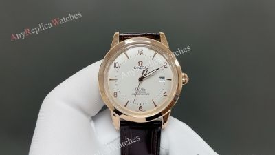 Omega De Ville New Edition Pot Lid 9015 Movement 40mm Italian Leather Band Watch